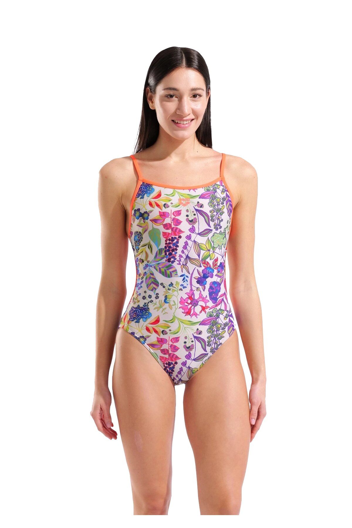 Arena Women's Painting Swimsuit Lace Back Bayan Yüzücü Mayo Multi Color 011686140