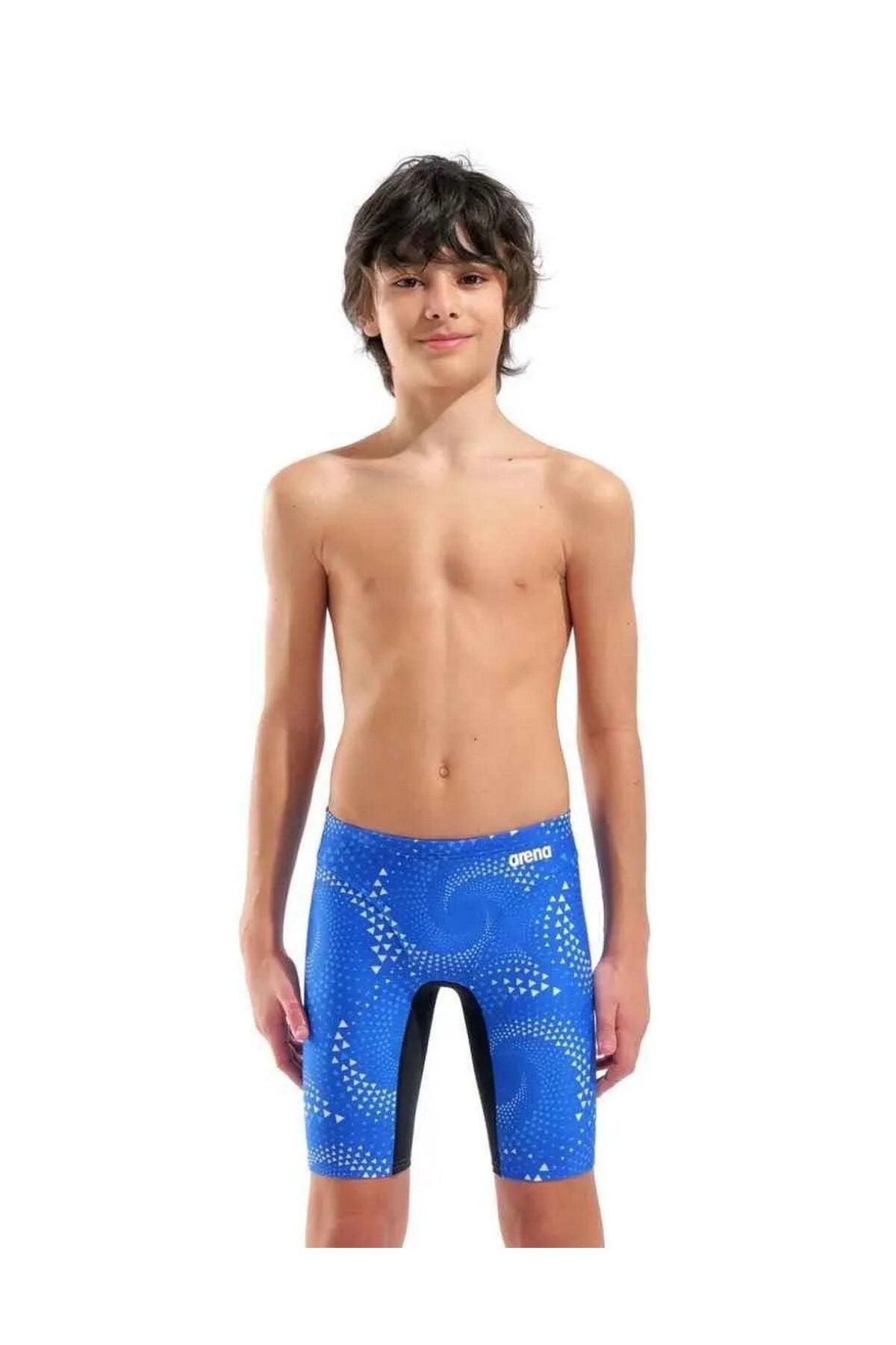 Arena Boy's Fireflow Swim Jammer Erkek Çocuk Yüzücü Jammer Mayo Mavi/Desenli 010408200 10-11