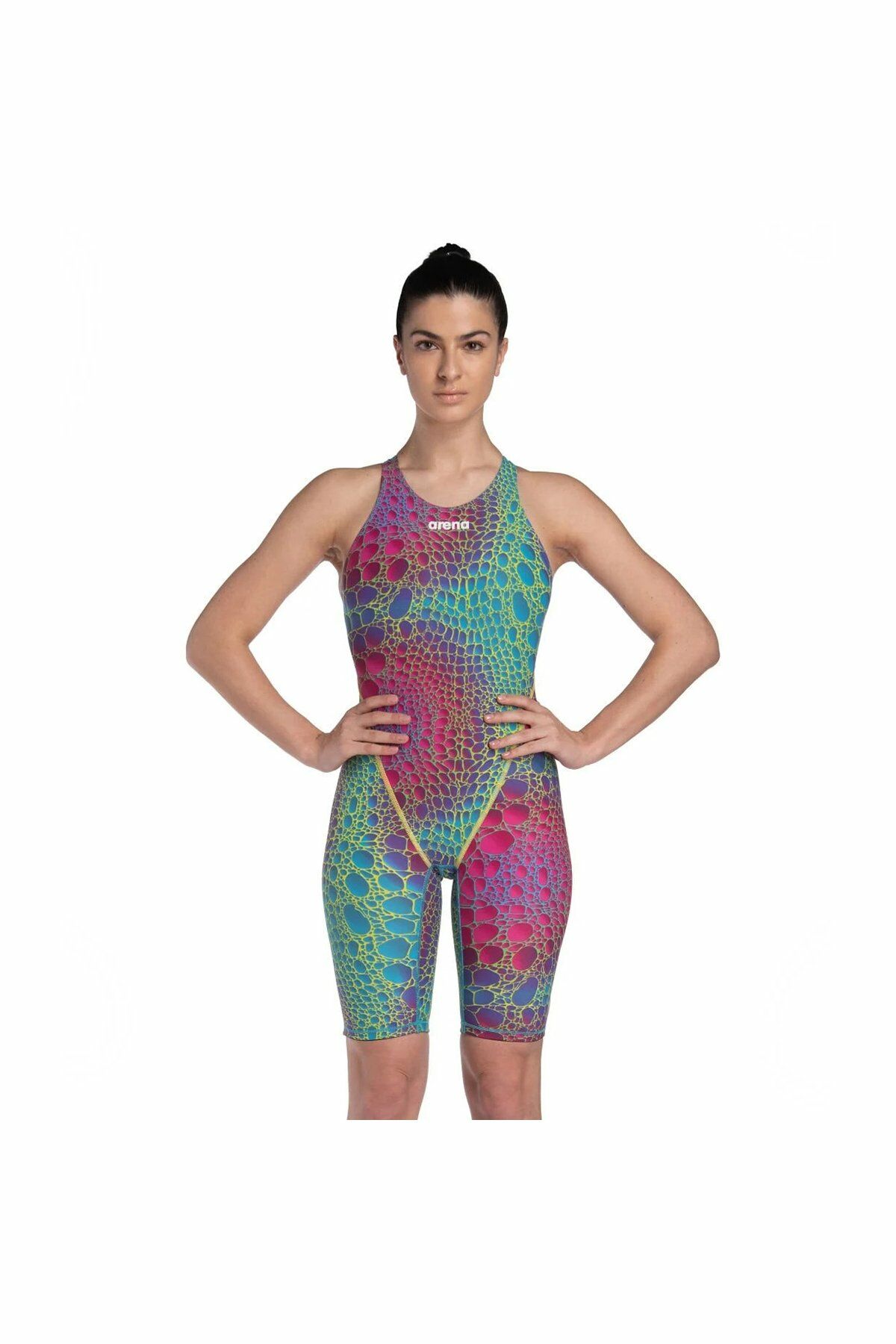 Arena Women's Powerskin St Next Le Ob Bayan Yüzücü Yarış Mayo Pembe/turkuaz 006349303 34