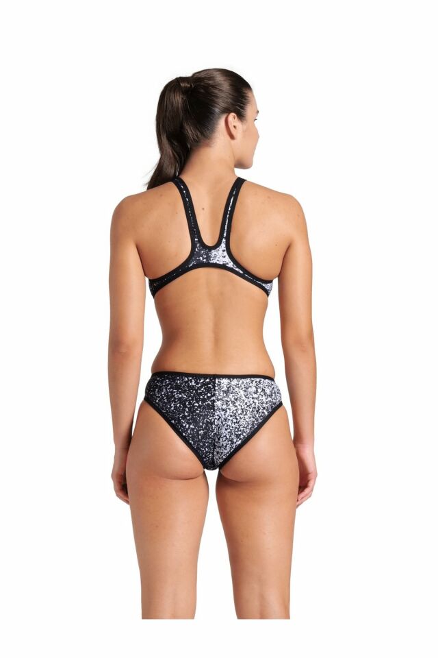 Arena Women's One Paints Swimsuit Tech Back Bayan Yüzücü Mayo Siyah 007917515 36