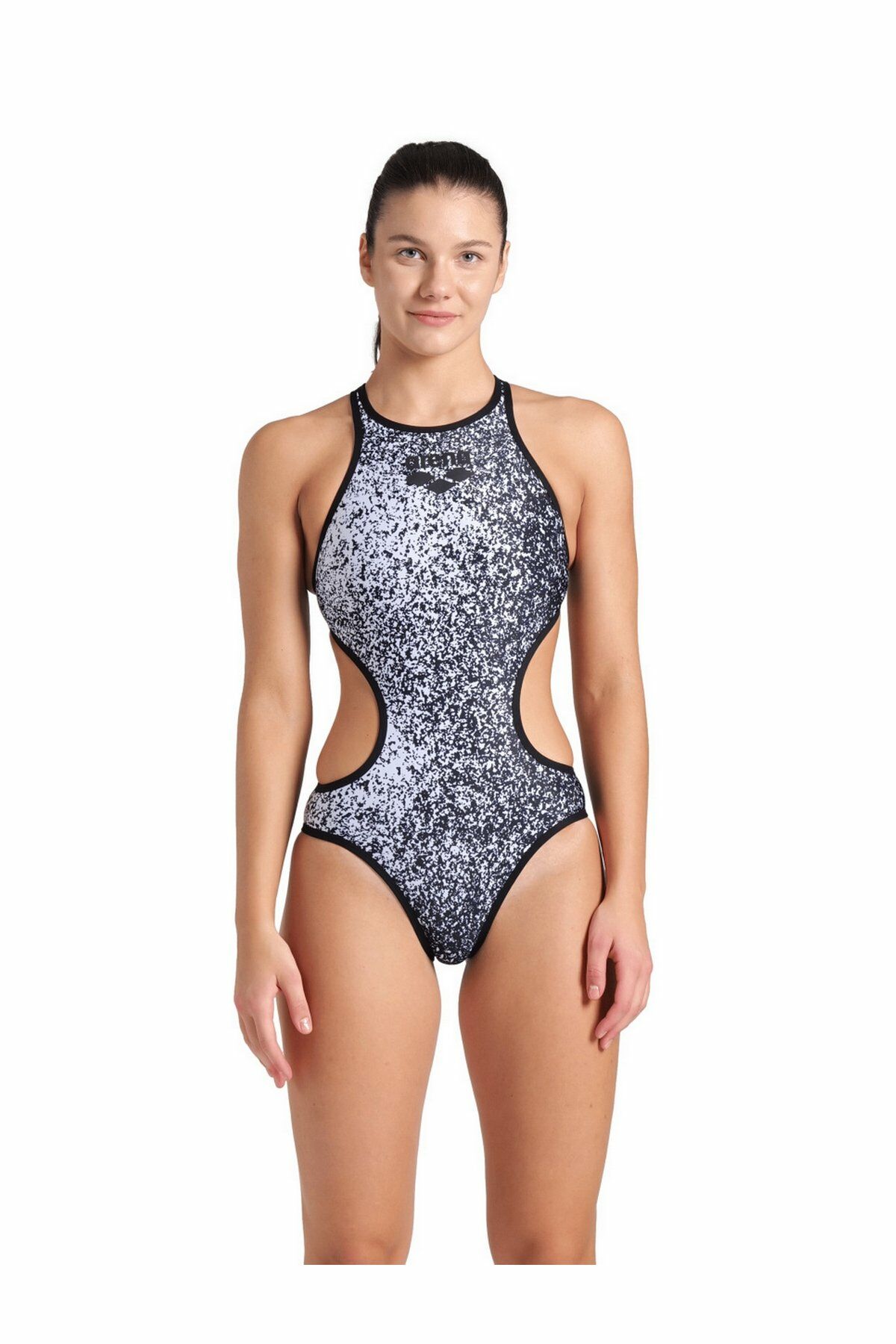 Arena Women's One Paints Swimsuit Tech Back Bayan Yüzücü Mayo Siyah 007917515 38