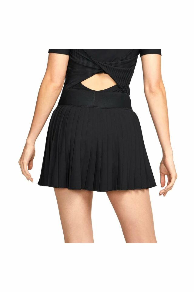 Nike Court Dri-FIT Advantage Bayan Tenis Eteği Siyah DR6849-010 L