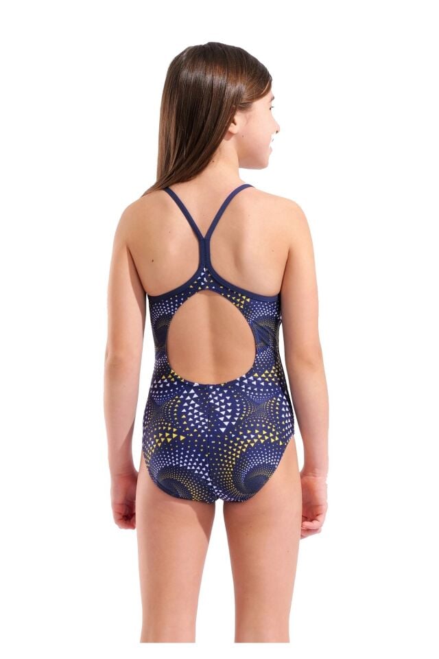 Arena Girl's Fireflow Swimsuit Lightdrop Back Kız Çocuk Yüzücü Mayo Lacivert 010406100 14-15