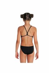 Arena Girl's Team Swimsuit Challenge Solid Kız Çocuk Yüzücü Mayo Siyah 004765550 10-11