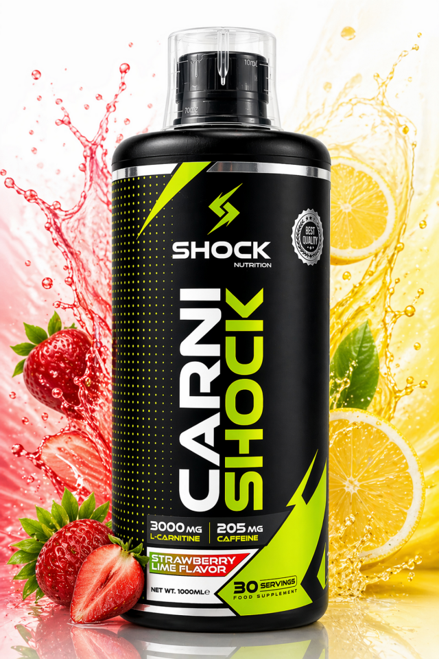 Shock Nutrition Carni Shock L-Carnitine Çilek/Limon Aromalı 1000ml 30 Servis