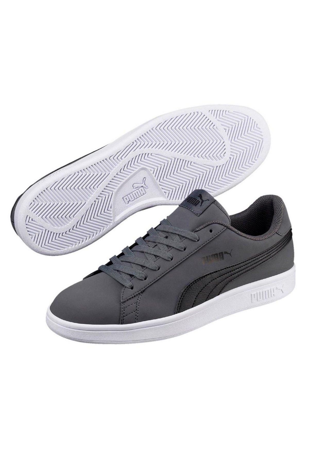 Puma Smash V2 Buck Iron Gate Puma-Black Erkek Günlük Spor Ayakkabı Gri 36516008 43
