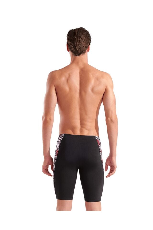 Arena Men's Geometry Swim Jammer Erkek Yüzücü Jammer Mayo Siyah/Desenli 010274550