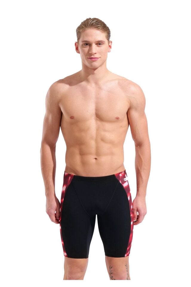 Arena Men's Wave Swim Jammer Erkek Yüzücü Mayo Siyah/Kırmızı 011643400 70