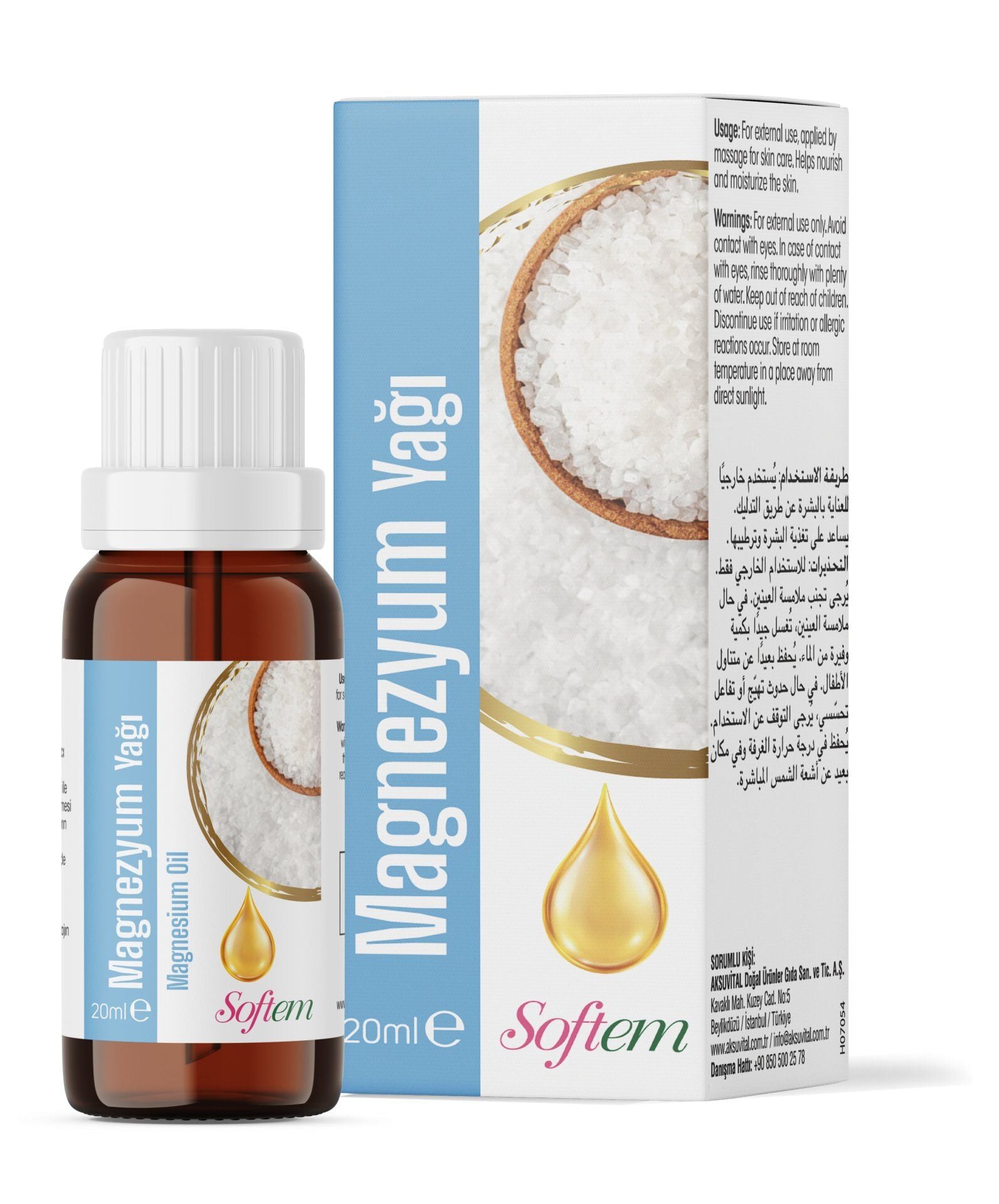 AksuVital Softem Magnezyum Yağı 20 ml