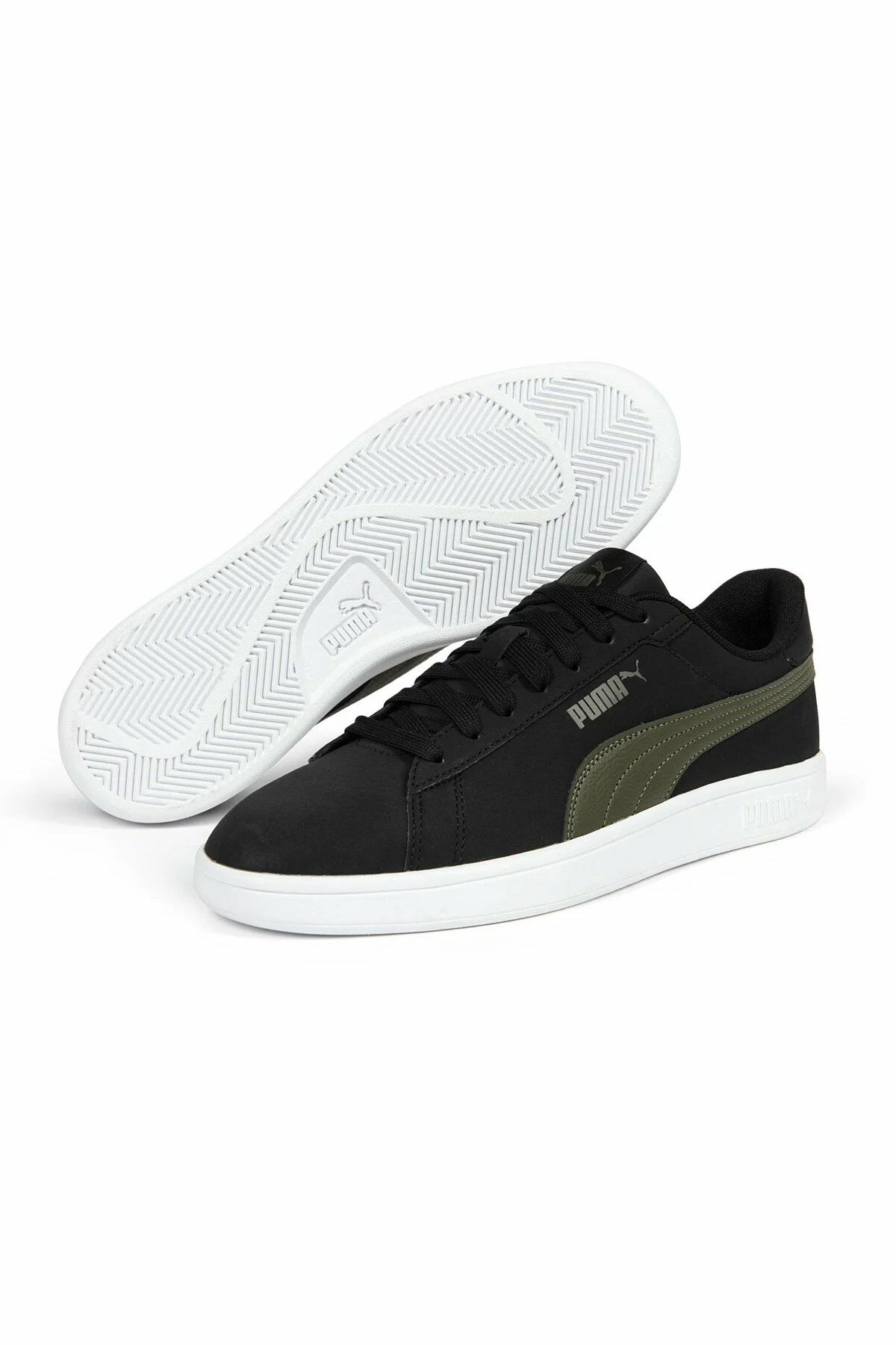 Puma Smash 3.0 Buck Puma-Black Dark-Olive Erkek Sneaker Ayakkabı Siyah 39233607 41