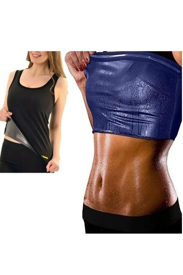 Dynamic Ultra İnce Bayan Sauna Atlet Siyah S/M