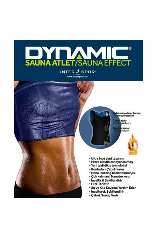 Dynamic Ultra İnce Bayan Sauna Atlet Siyah S/M