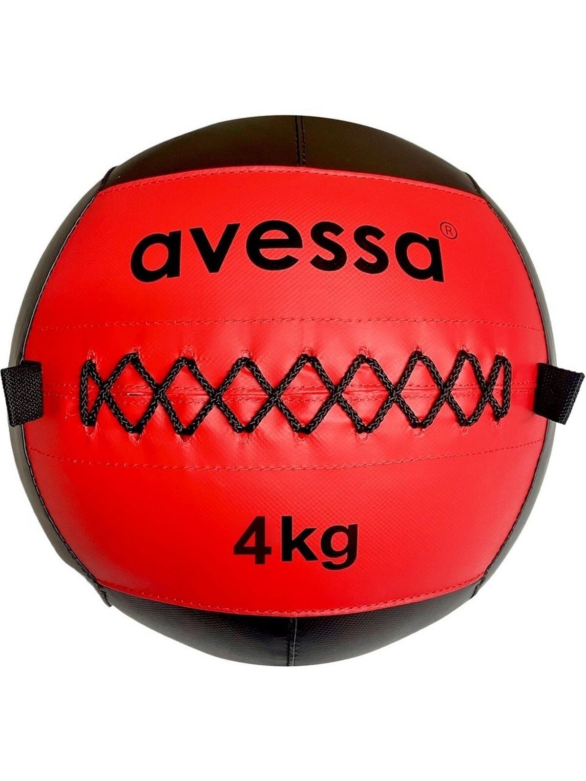 Avessa DST-4 Kg Deri Sağlık Topu Siyah/Kırmızı 4 Kg