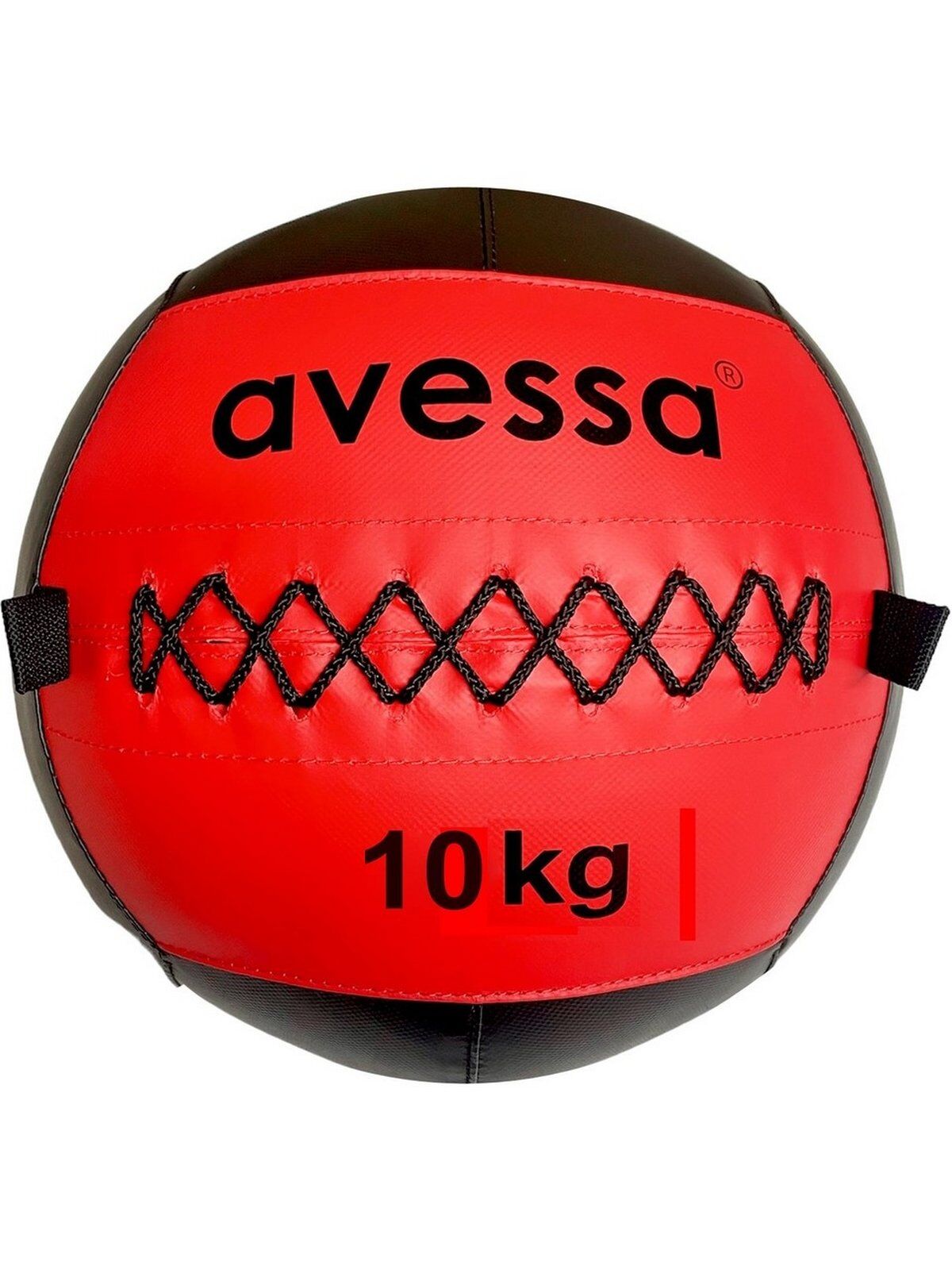 Avessa DST-10 Kg Deri Sağlık Topu Siyah/Kırmızı 10 Kg