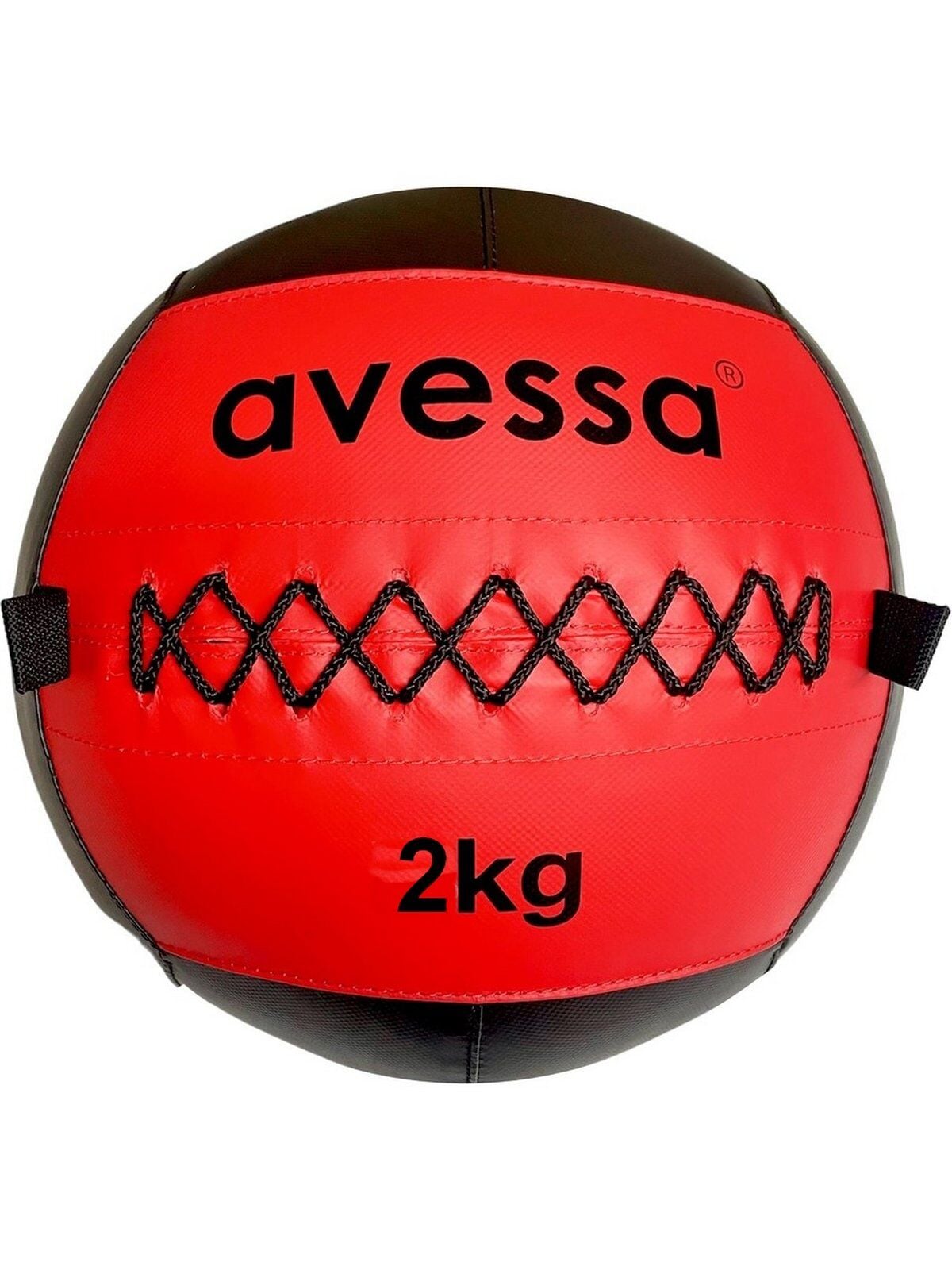 Avessa DST-2 Kg Deri Sağlık Topu Siyah/Kırmızı 2 Kg