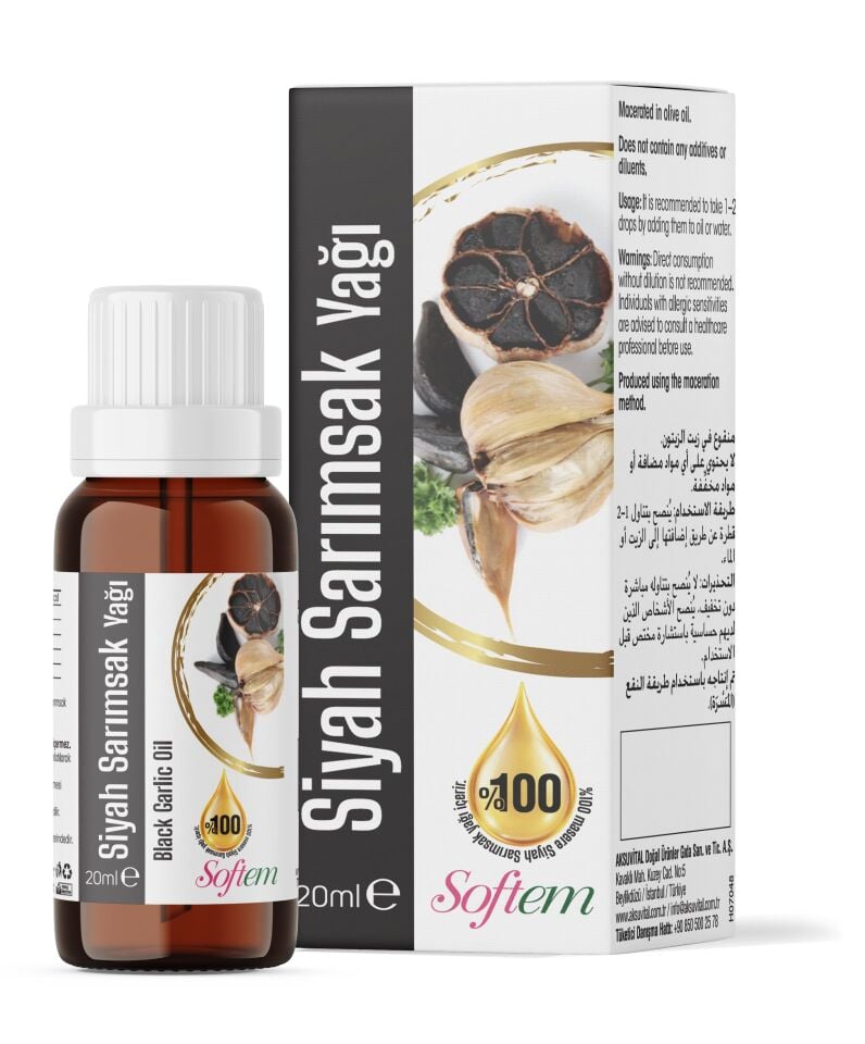AksuVital Softem Siyah Sarımsak Yağı 20 ml