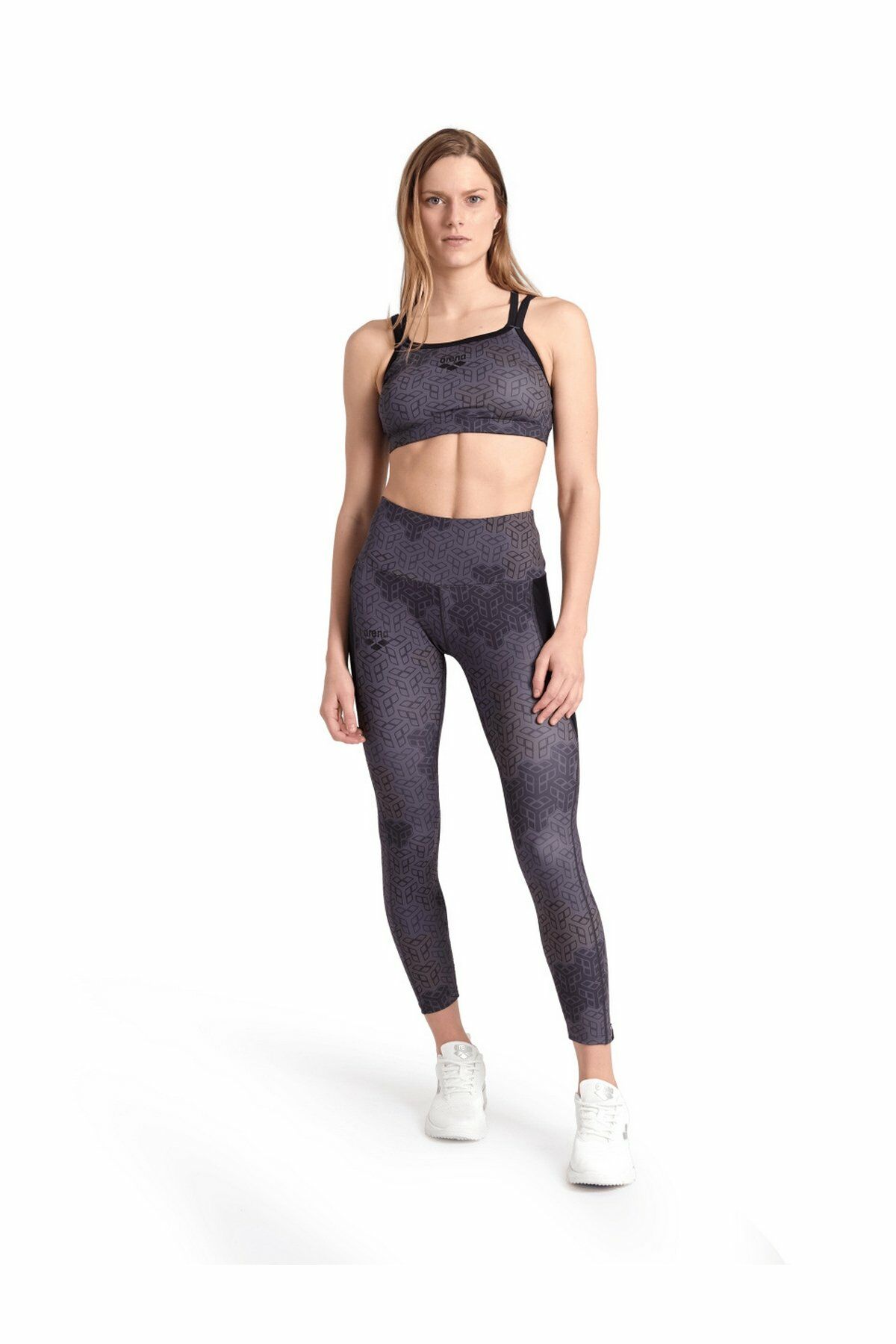 Arena Women's 7/8 Tight Side Panels Bayan Günlük Stil Tayt Siyah/Desenli 007226550 L