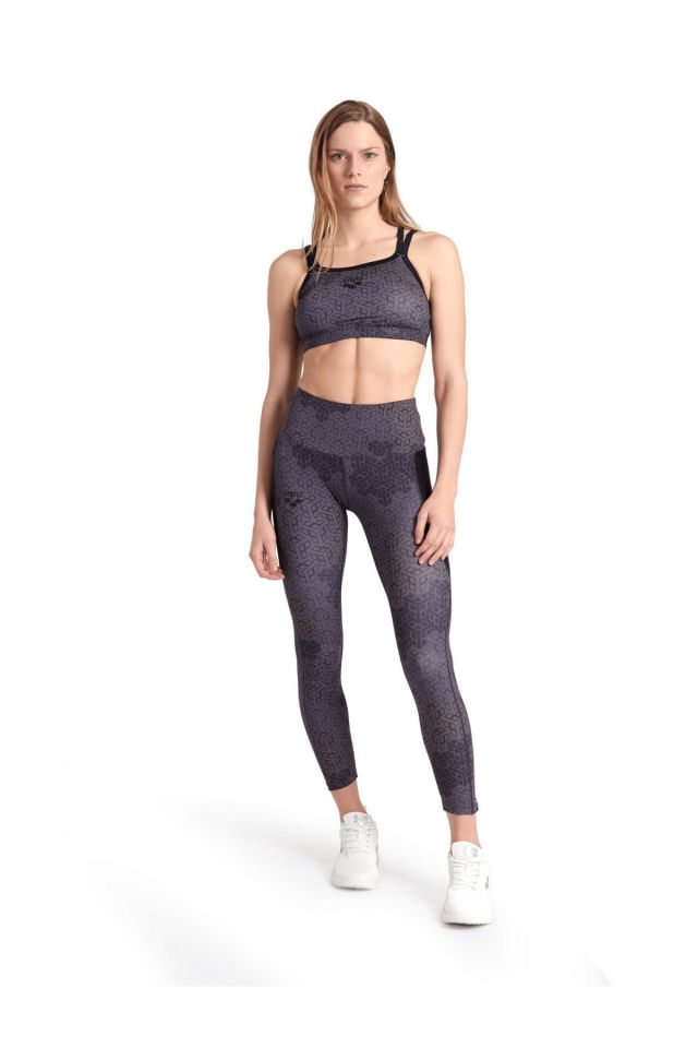 Arena Women's 7/8 Tight Side Panels Bayan Günlük Stil Tayt Siyah/Desenli 007226550 XL