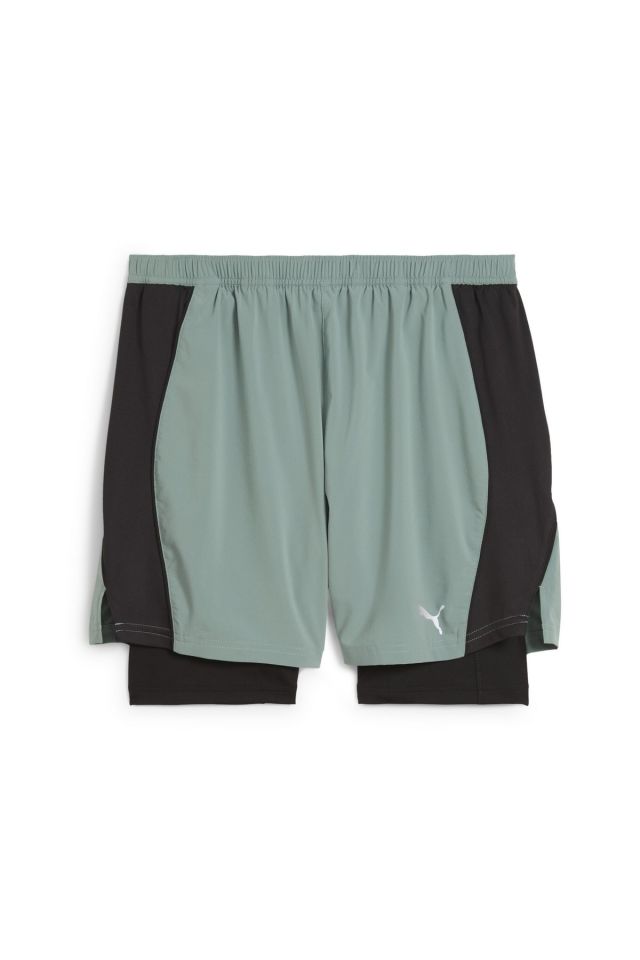 Puma Run Velocity 2in1 Short Erkek Spor Şort Yeşil 52661130 S