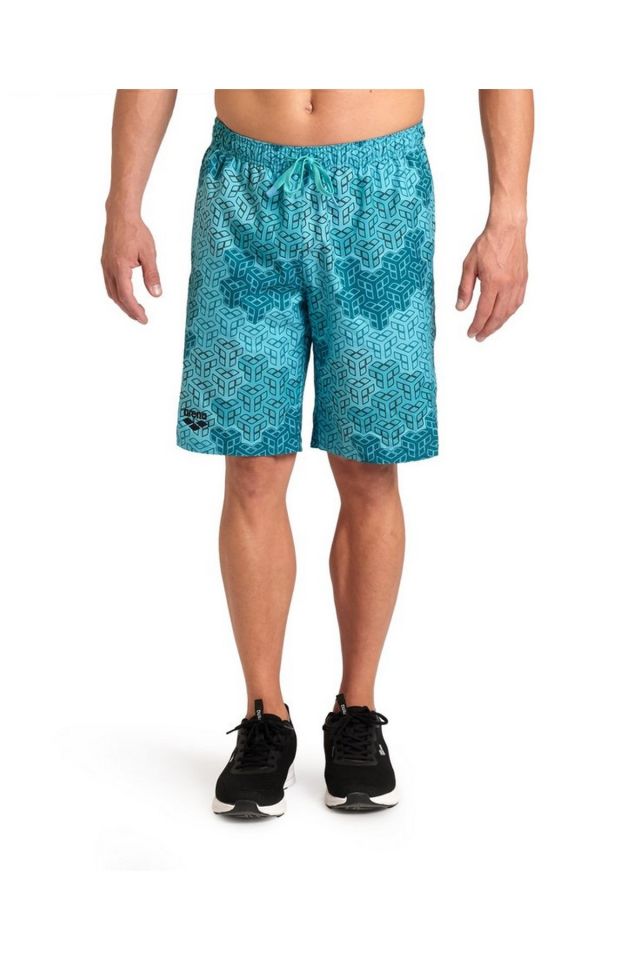 Arena Team Bermuda Panel Allover Unisex Bermuda Şort Mavi/Desenli 007356810 XL