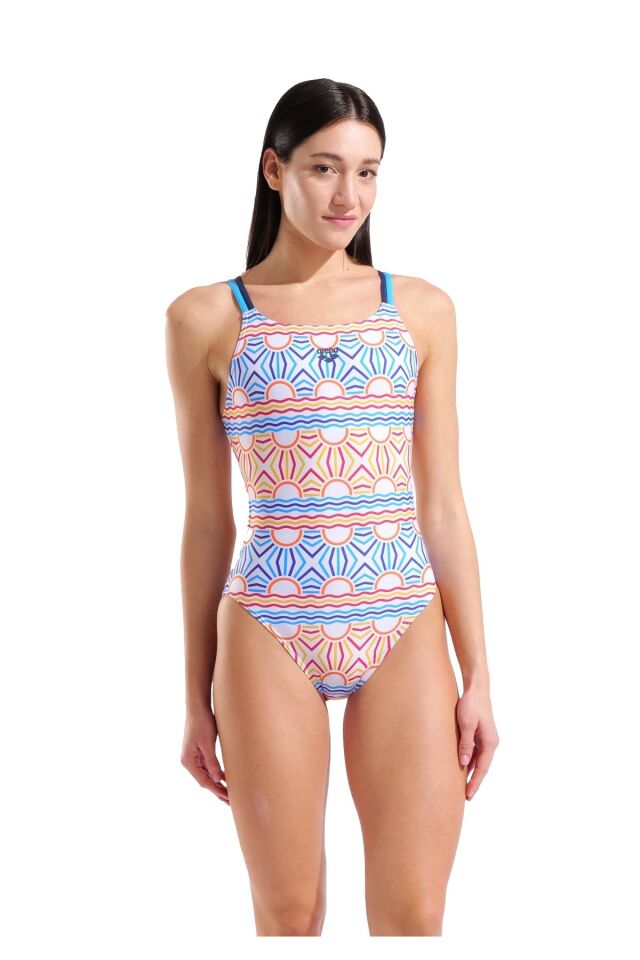 Arena Women Sun Swimsuit Lace Plus Back Bayan Yüzücü Mayo Beyaz 011664170 38