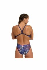 Arena Women's Kikko Pro SwimSuit Challenge Back Bayan Yüzücü Mayo Renkli 005902704 36