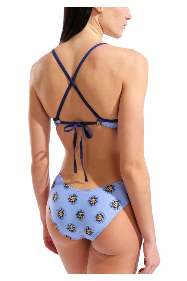 Arena Women Sunny Swimsuit Tie Back Bayan Yüzücü Mayo Mavi 011666770 32