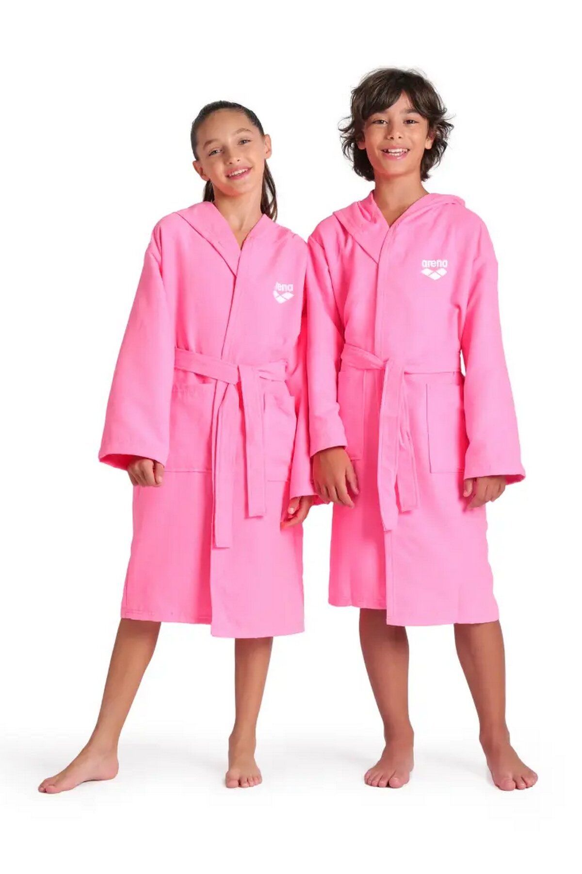 Arena Zeal Robe Jr Unisex Çocuk Havuz Deniz Yüzücü Bornozu Pembe 009042910 14-15