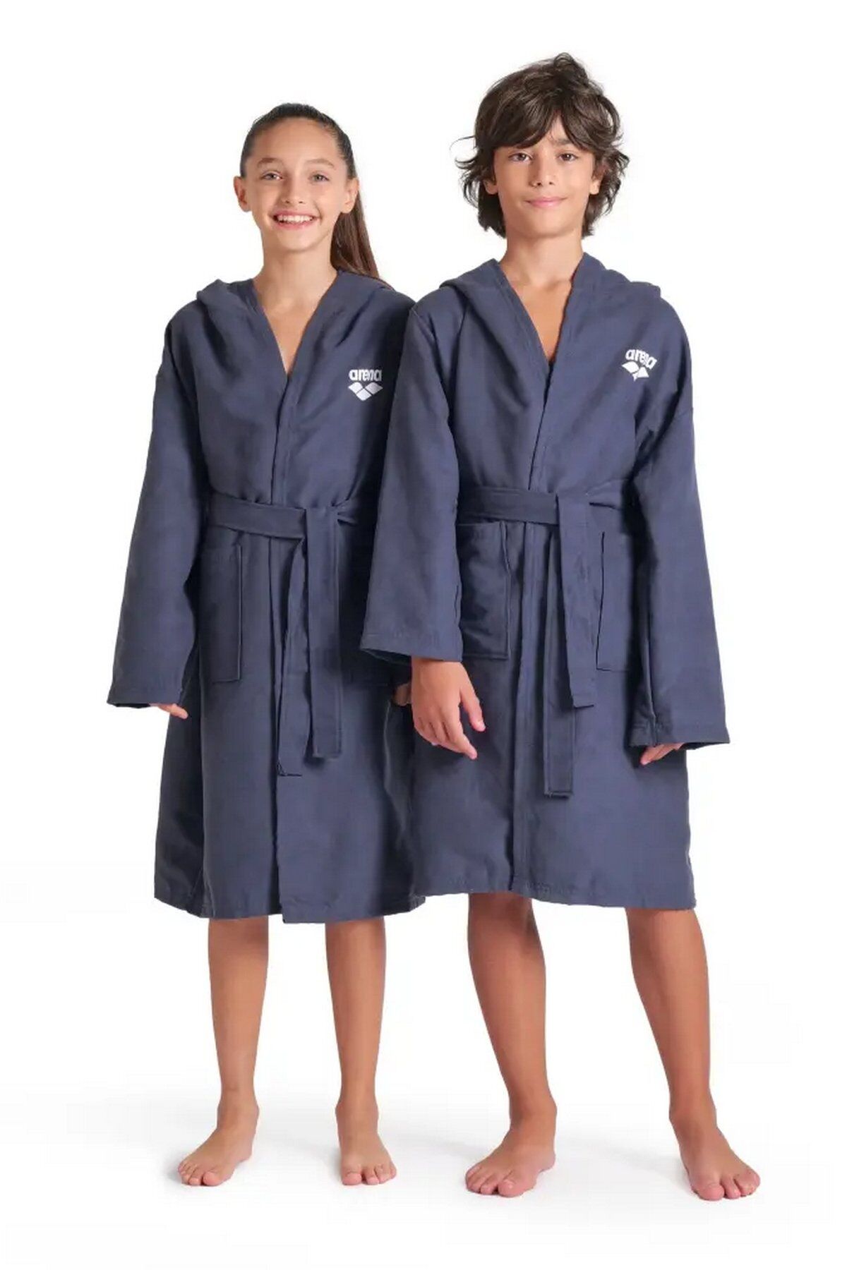 Arena Zeal Robe Jr Unisex Çocuk Havuz Deniz Yüzücü Bornozu Lacivert 009042710 12-13