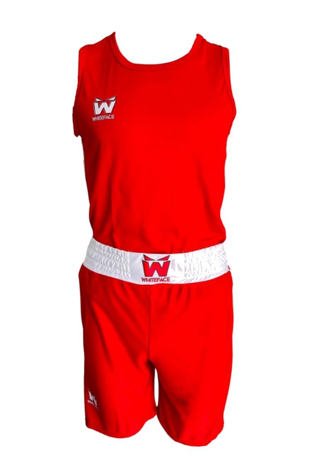 Whiteface Boks Atlet Şort Takımı Kırmızı XS