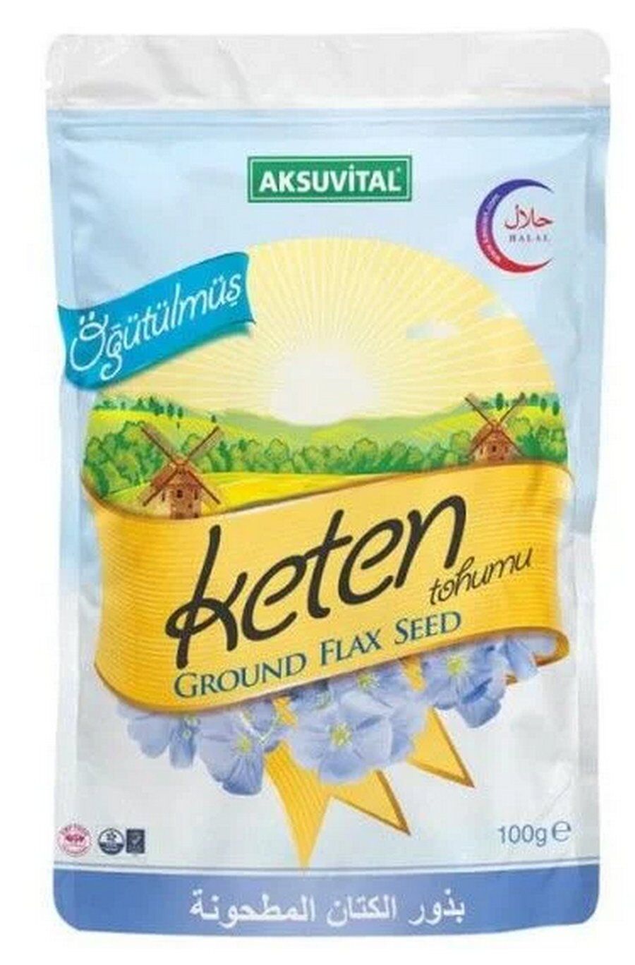 AksuVital Öğütülmüş Keten Tohumu Doypack 100g