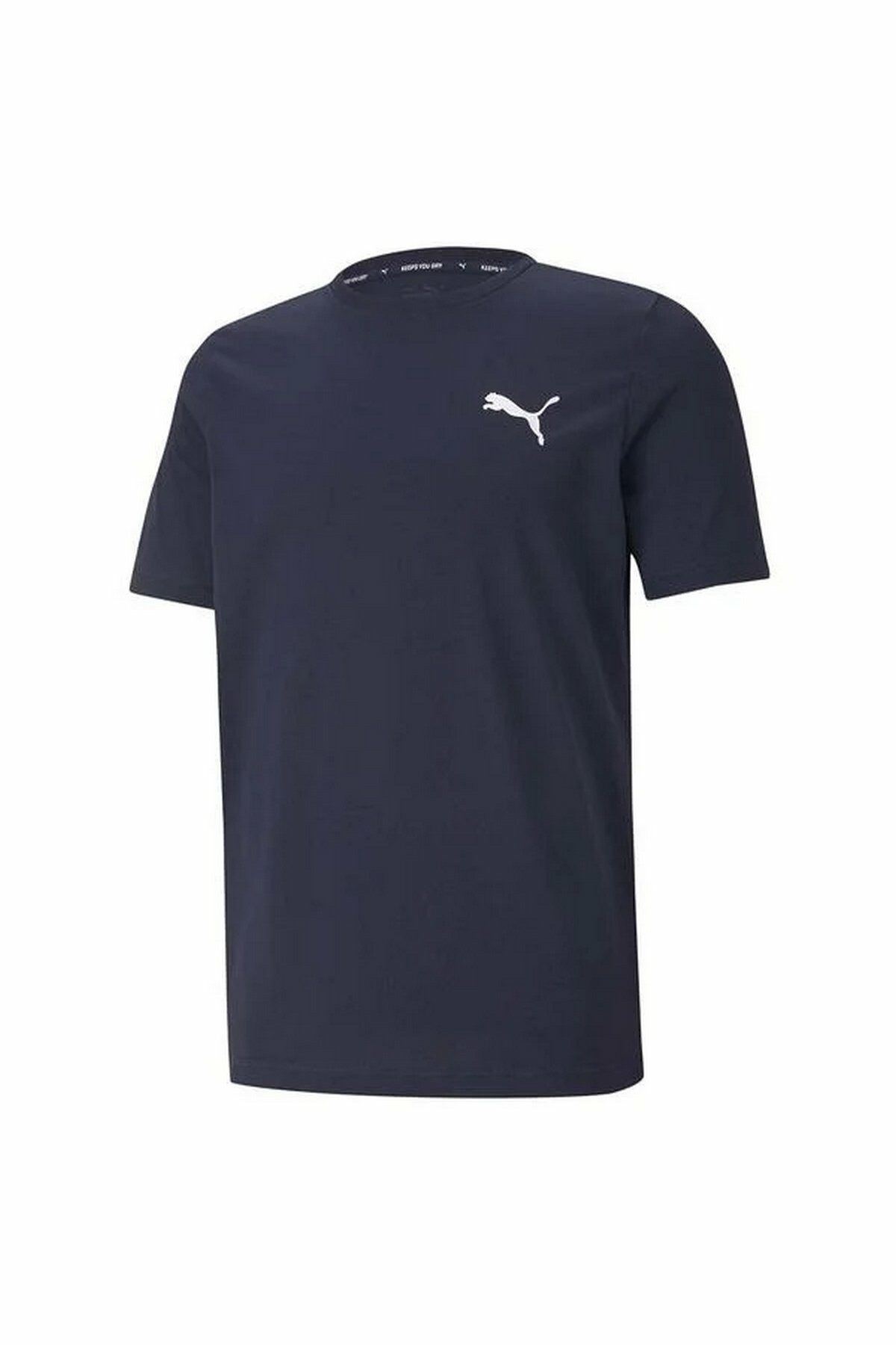 Puma Active Small Logo Tee Peacoat Erkek Tişört Lacivert 58672506 L