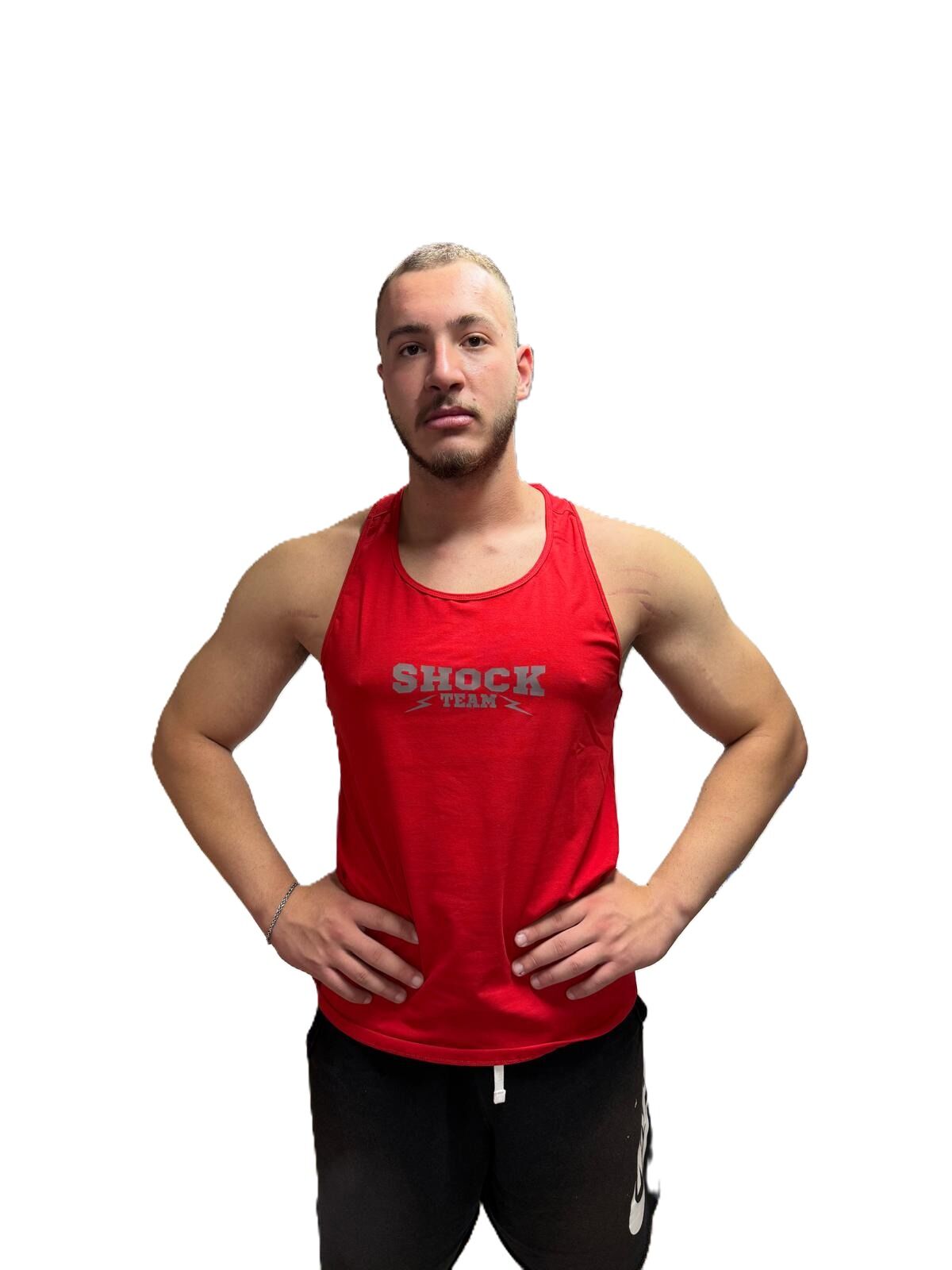 Shock Team Unisex Spor Antrenman Atlet Kırmızı M