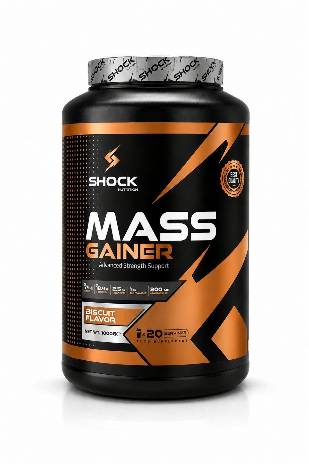 Shock Nutrition Mass Gainer Bisküvi Aromalı 1000g 20 Servis