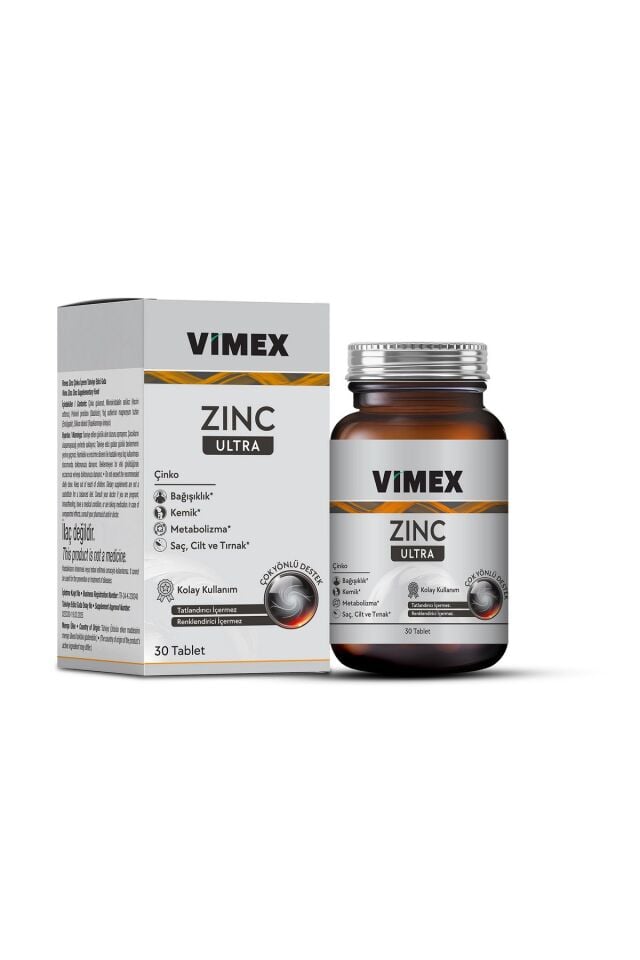 Vimex Zinc Ultra Çinko Bağışıklık Desteği 30 Tablet