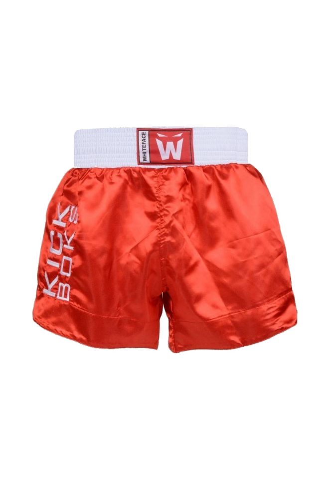 Whiteface Kick Boks Şort Kırmızı/Beyaz L