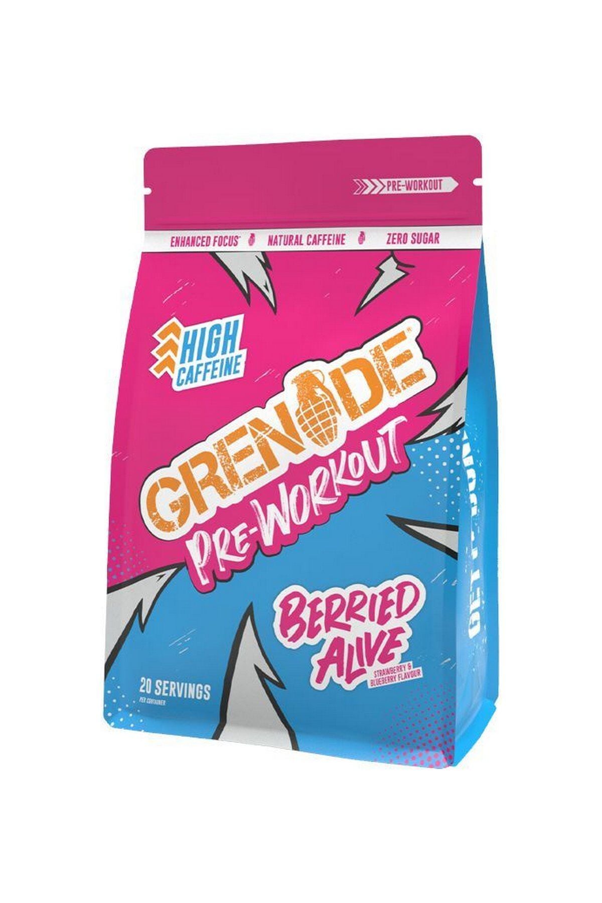 Grende Pre-Wo Berried Alive Pre Workout Çilek & Yaban Mersini 330g 40 Servis