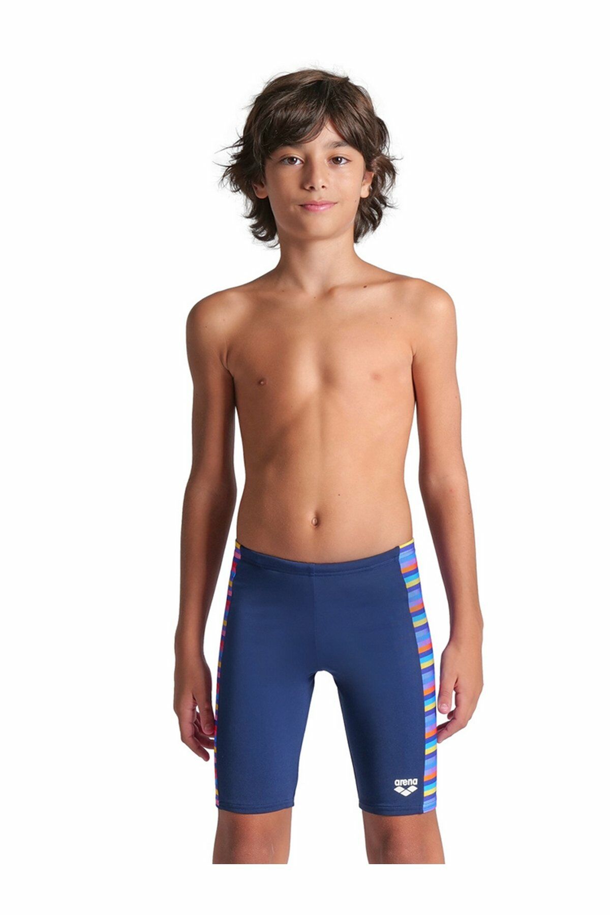 Arena Boy's Arena Racing Stripe Swim Jammer Erkek Çocuk Yüzücü Mayo Lacivert 009012750 12-13