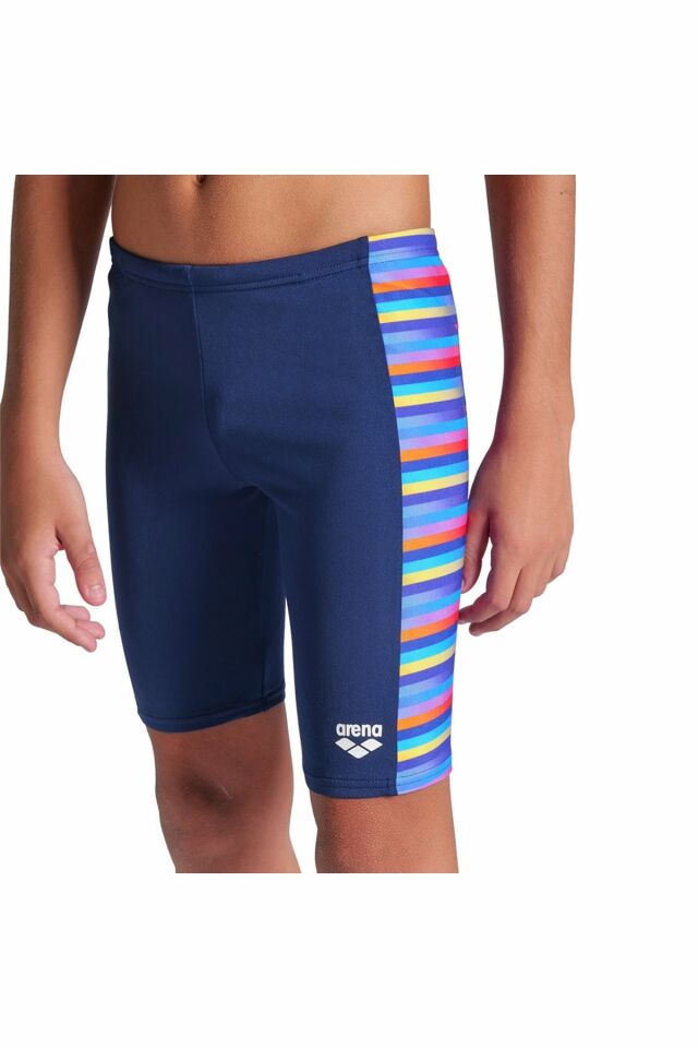 Arena Boy's Arena Racing Stripe Swim Jammer Erkek Çocuk Yüzücü Mayo Lacivert 009012750 12-13