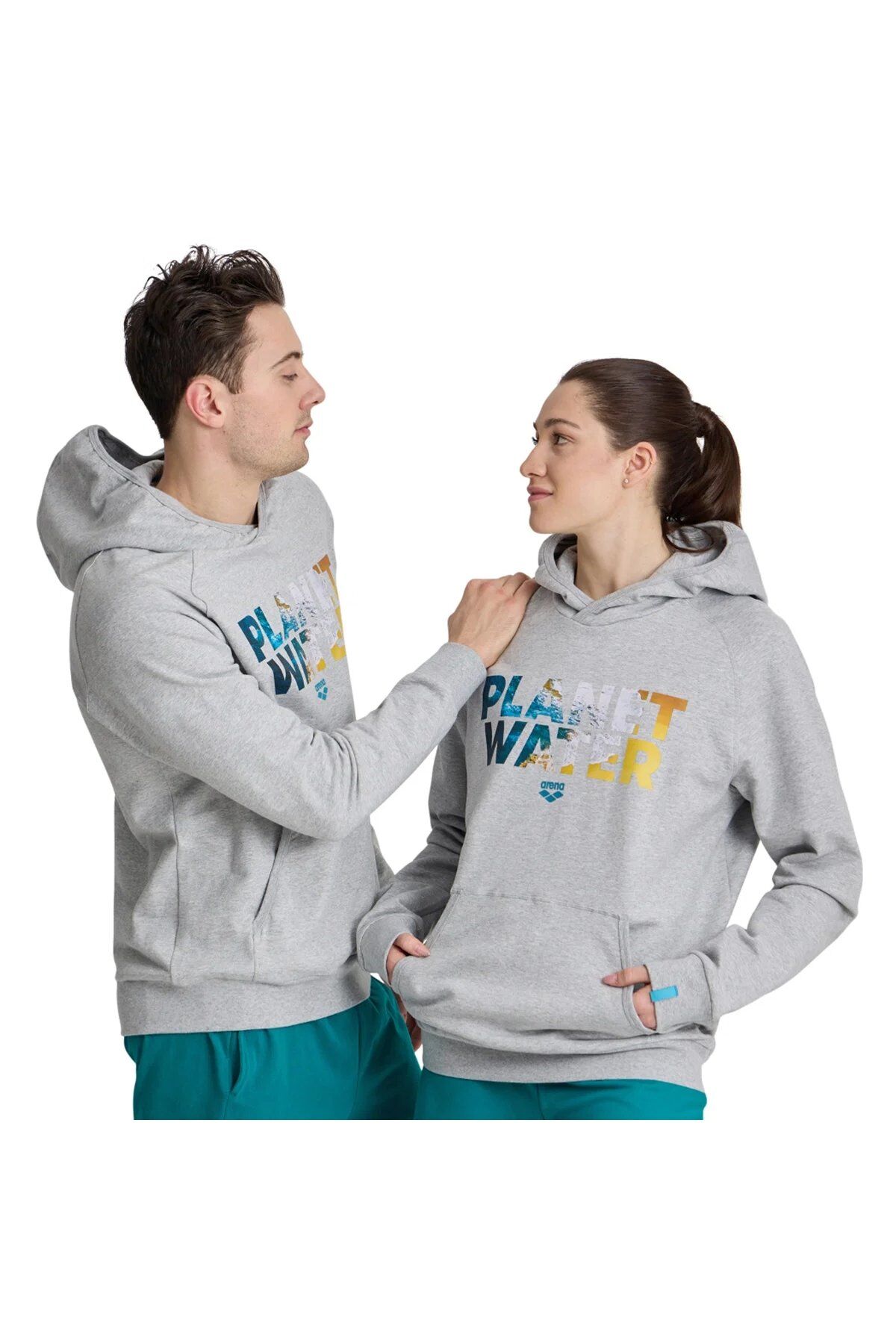 Arena Planet Water Unisex Günlük Stil Sweatshirt Gri 006812550