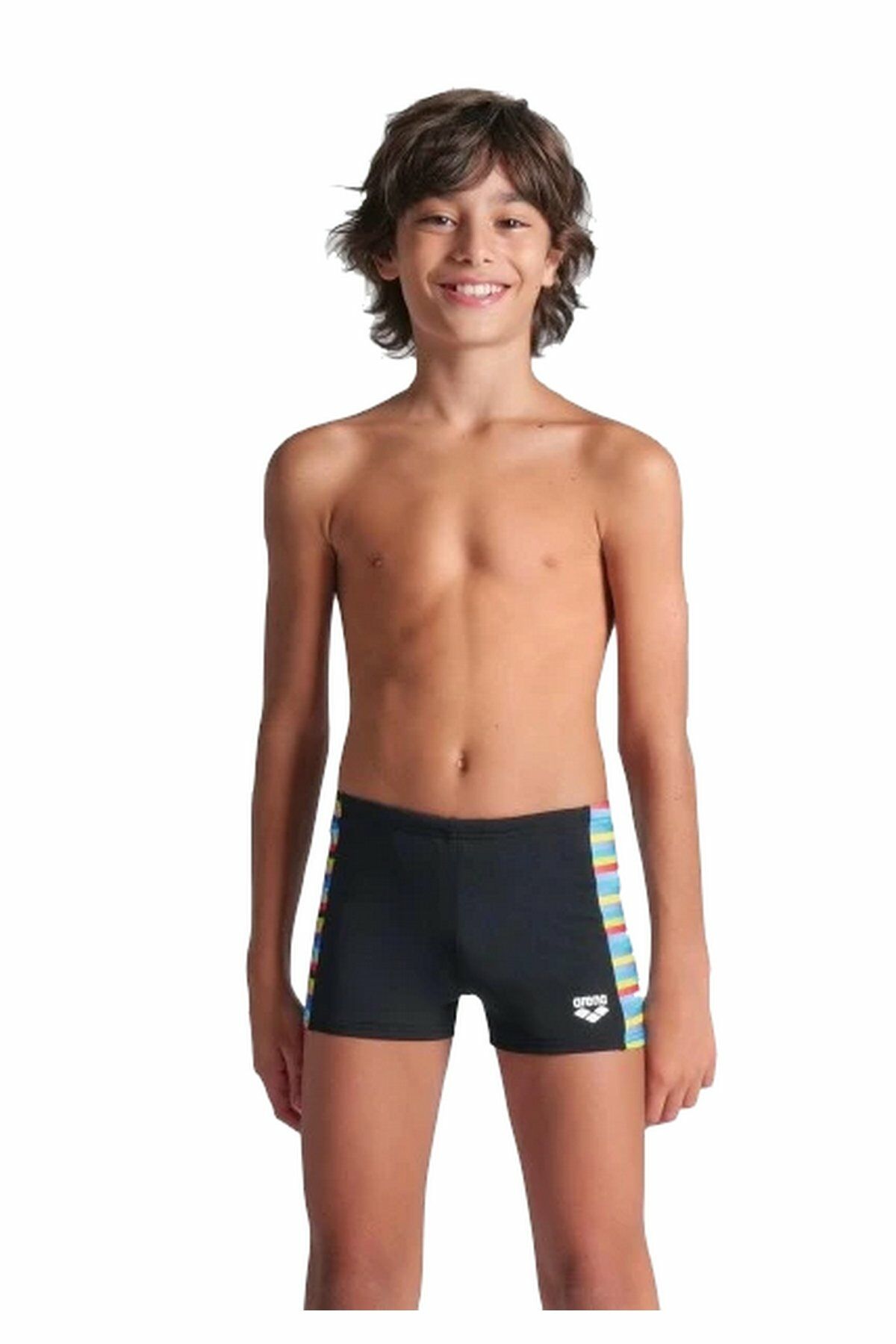 Arena Boy's Arena Racing Stripe Swim Short Erkek Çocuk Yüzücü Mayo Siyah 009011550 8-9