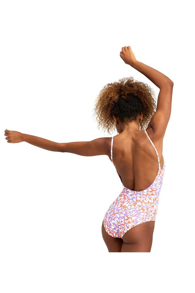 Arena Women's Swimsuit U Back Allover Bayan Yüzücü Mayo Turuncu 005950390