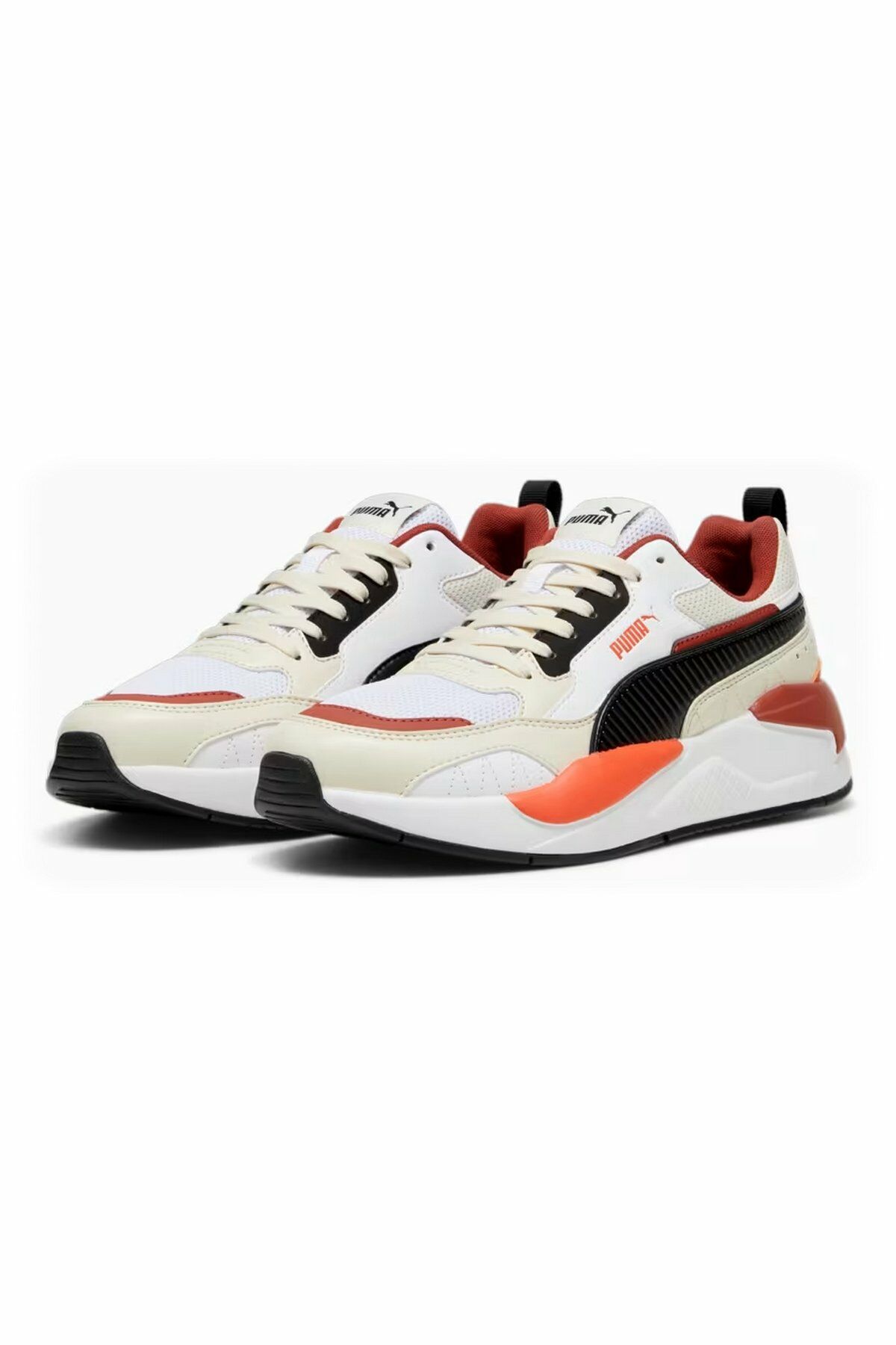 Puma X-Ray 2 Square Erkek Günlük Sneakers Ayakkabı Beyaz/Turuncu 37310892 43