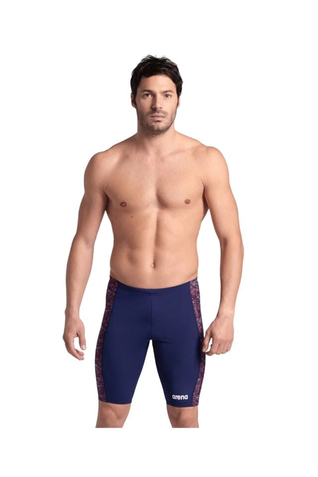 Arena Men's Abstract Tiles Swim Jammer Erkek Yüzücü Mayo Lacivert 007601417