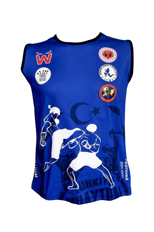 Whiteface Muay Thai Müsabaka Atlet Mavi S