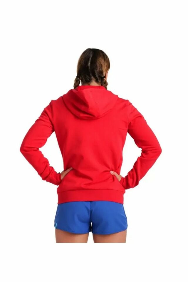 Arena Women's Team Hooded Jacket Panel Bayan Günlük Stil Sweatshirt Kırmızı 004895400
