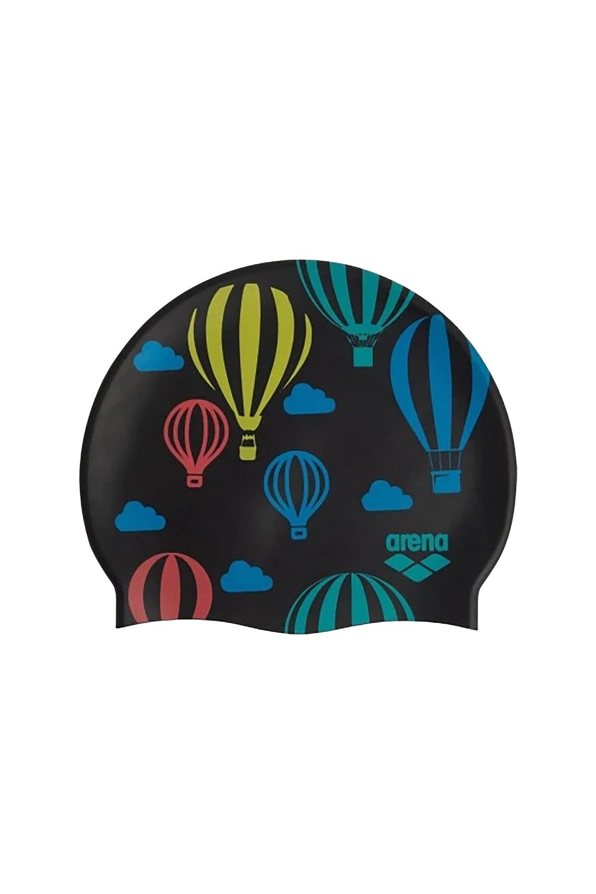 Arena Print Junior Unisex Çocuk Desenli Yüzücü Bone Siyah 94171140