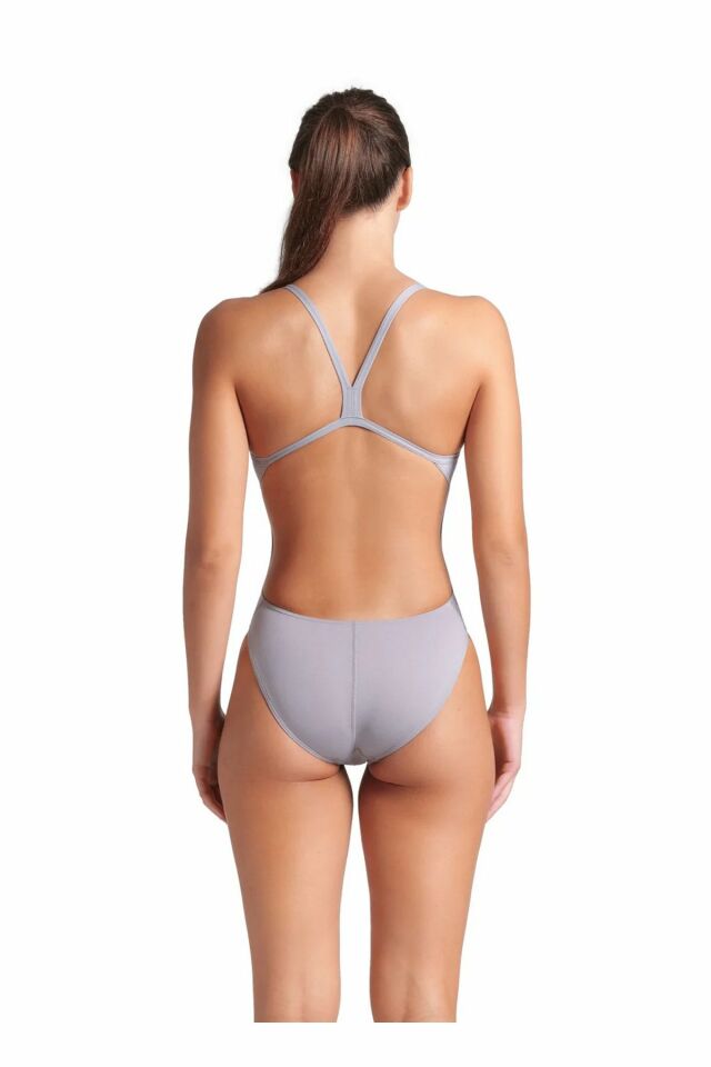 Arena Women's Team Swimsuit Challenge Solid Bayan Yüzücü Mayo Gri 004766590