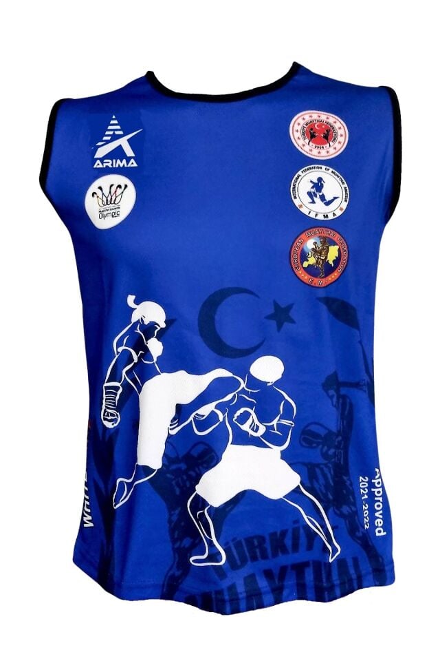 Arima AR10075 Muay Thai Onaylı Müsabaka Atlet Mavi XL