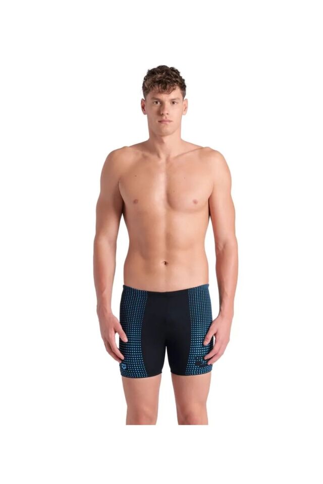 Arena Men's Foggy Dots Swim Mid Jammer (85 Beden) Erkek Yüzücü Mayo Siyah 008178500